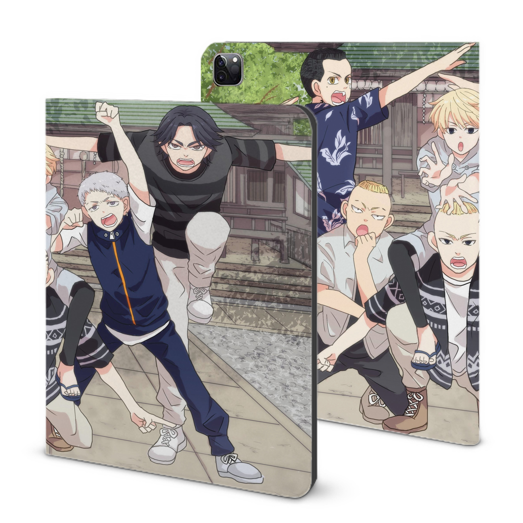 （画像用） 東京リベンジャーズ Tokyo Revengers IPad ケース ブック型 PUレザー TPU 耐衝撃 軽量 薄型 ペン収納なし 全面保護 IPad 各モデル対応